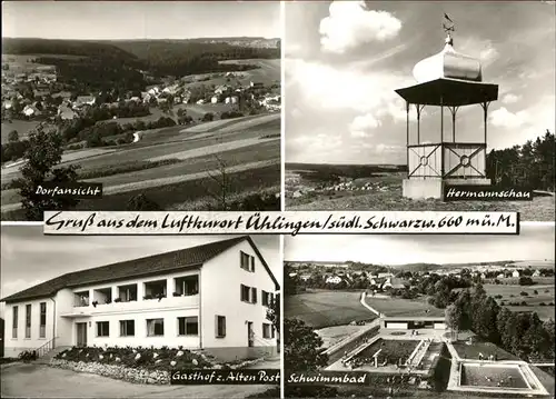 uehlingen-Birkendorf Hermannschau Schwimmbad Gasthof z. Alten Post / uehlingen-Birkendorf /Waldshut LKR
