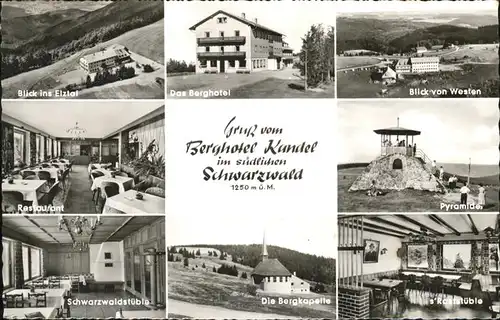 Kandel Waldkirch Breisgau Berghotel Pyramide Bergkapelle Kat. Waldkirch