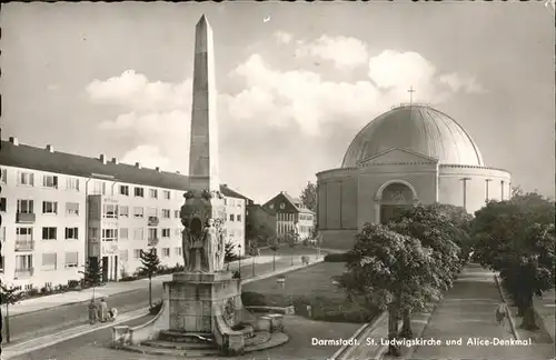 Darmstadt St.Ludwigskirche Alice Denkmal Kat. Darmstadt