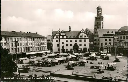 Darmstadt Marktplatz Rathaus  Kat. Darmstadt