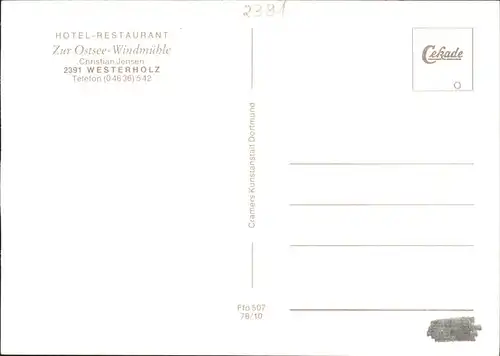 Westerholz Langballig Restaurant Ostseewindmuehle / Westerholz /Schleswig-Flensburg LKR