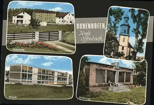 Dudenhofen Offenbach Main Kirche Schule Ehrenmal Kat. Rodgau