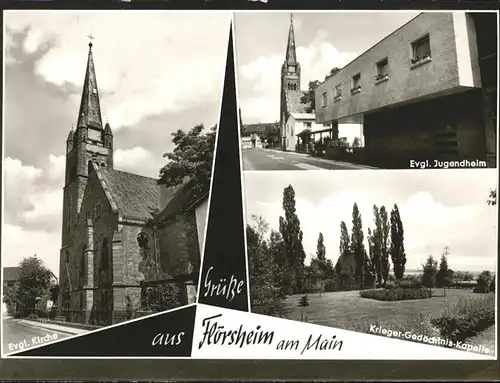 Floersheim Main Kirche Krieger Gedaechnis Kapelle Jugendheim Kat. Floersheim am Main