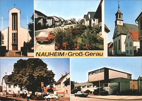 Nauheim Gross Gerau Kirche Rathaus Kat. Nauheim