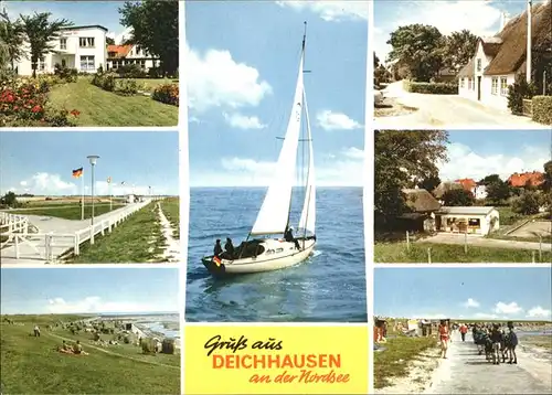 Deichhausen Strandpartie Segelboot Kat. Delmenhorst