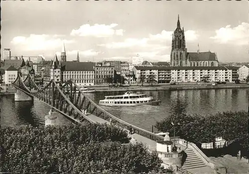 Frankfurt Main Mainpanorama Dom Eiserner Steg Kat. Frankfurt am Main