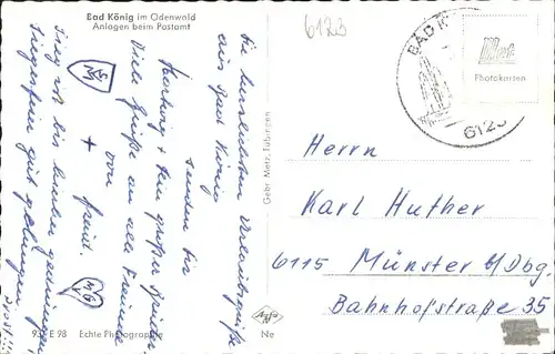 Bad Koenig Postamt  Kat. Bad Koenig