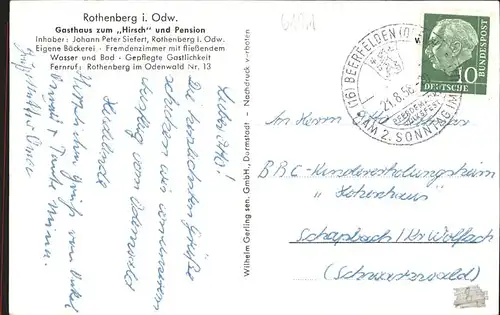 Rothenberg Odenwald  Kat. Rothenberg