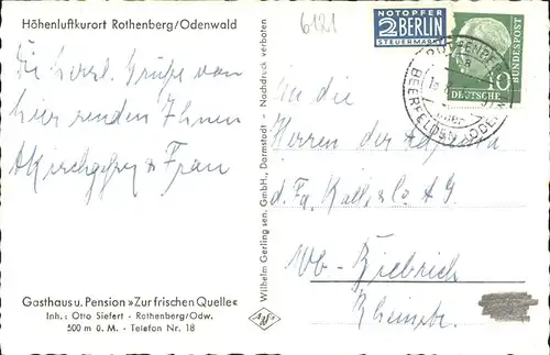 Rothenberg Odenwald  / Rothenberg /Odenwaldkreis LKR