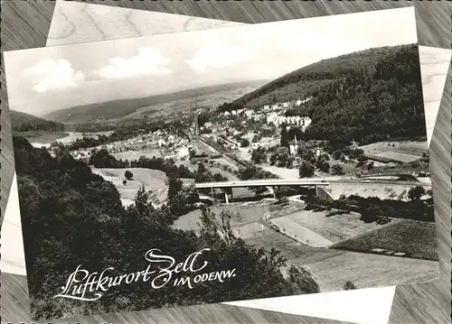 Zell Odenwald Bruecke Panorama Kat. Bad Koenig