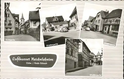 Reichelsheim Odenwald Kirchpartie Strassenpartie  Kat. Reichelsheim (Odenwald)