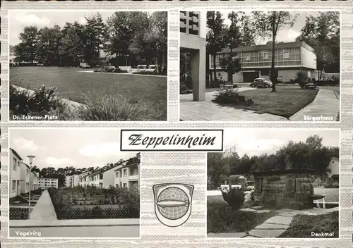 Zeppelinheim Dr Eckener Platz Buergerhaus Vogelring Denkmal Kat. Neu Isenburg