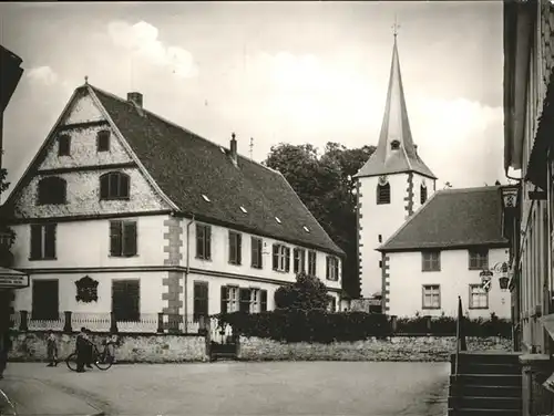 Fraenkisch Crumbach Schloss und Kirche Kat. Fraenkisch Crumbach