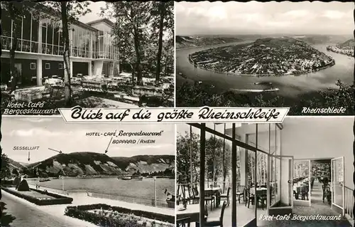 pw16109 Boppard Rhein Rheinschleife Hotel Cafe Bergrestaurena Kategorie. Boppard Alte Ansichtskarten