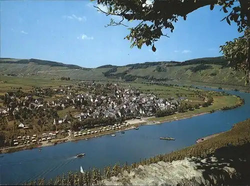 Puenderich Marienburgblick auf den Weinort Schiffe Kat. Puenderich