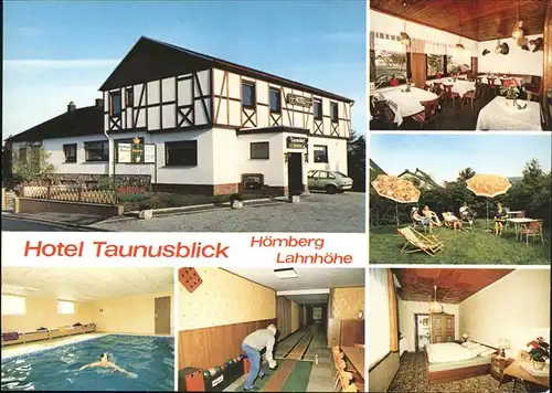 Hoemberg Hotel Taunusblick Familie K. Lotz Schwimmbad Kat. Hoemberg