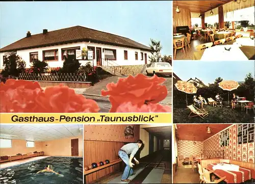 Hoemberg Gasthaus Pension Taunusblick Kegeln Schwimmbad Kat. Hoemberg