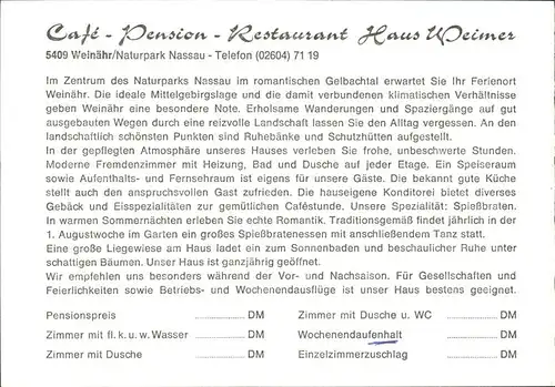 pw16571 Weinaehr Cafe Pension Restaurant Haus Weimer Kategorie. Weinaehr Alte Ansichtskarten