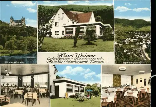 pw16574 Weinaehr Cafe Pension Restaurant Haus Weimer Kloster Arnstein  Kategorie. Weinaehr Alte Ansichtskarten