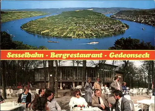 Boppard Rhein Sesselbahn Bergrestaurant Gedeonseck Kat. Boppard