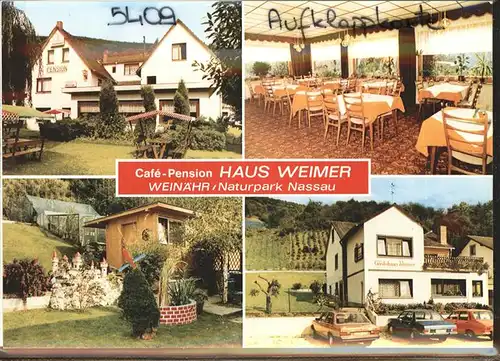 pw16752 Weinaehr Cafe Pension Haus Weimer Klappkarte Kategorie. Weinaehr Alte Ansichtskarten