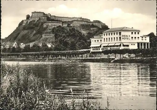 Ehrenbreitstein Diehls Hotel Rheinterrasse Kat. Koblenz