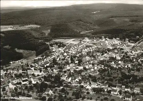 Neuhaeusel Westerwald Fliegeraufnahme J. Schneider Lebensmittel Kat. Neuhaeusel