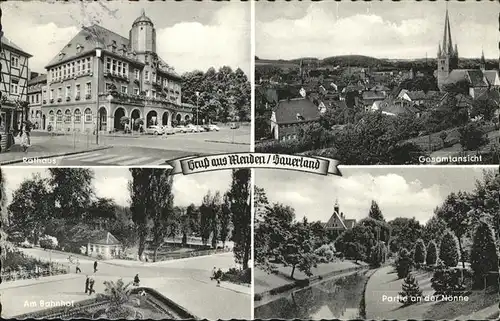 Menden Sauerland Bahnhof Rathaus An der Nonne / Menden (Sauerland) /Maerkischer Kreis LKR