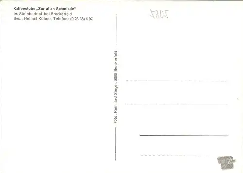 Breckerfeld Zur alten Schmiede Kat. Breckerfeld