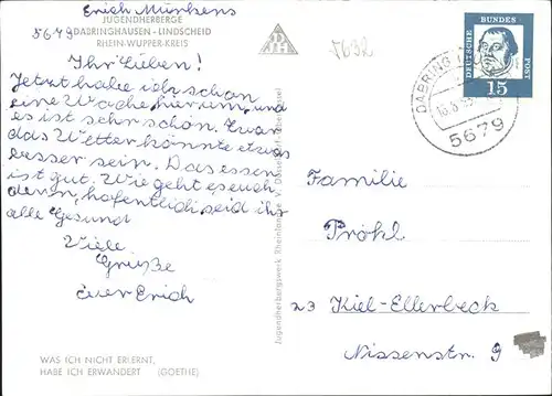 pw17312 Dabringhausen Jugendherberge Kategorie. Wermelskirchen Alte Ansichtskarten