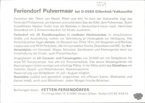 Gillenfeld Feriendorf Pulvermaar Kat. Gillenfeld