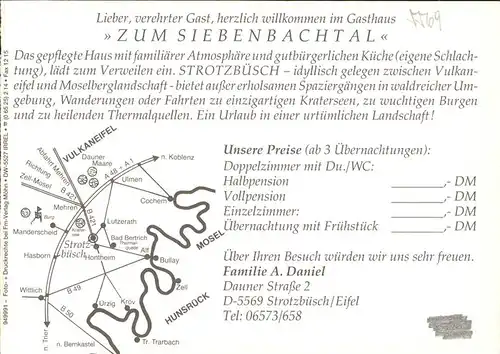 Strotzbuesch Gasthaus Zum Siebenbachtal Kat. Strotzbuesch