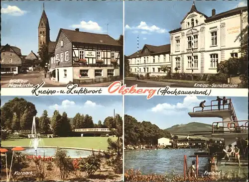 Olsberg Sauerland Kneipp-Sanatorium Pfarrkirche Kurpark Kat. Olsberg