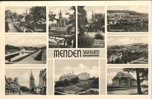 Menden Sauerland Jugendherberge Stadtwall Schwimmbad / Menden (Sauerland) /Maerkischer Kreis LKR