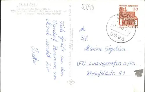 pw17598 Pommern Mosel Gasthaus Onkel Otto Kategorie. Pommern Alte Ansichtskarten