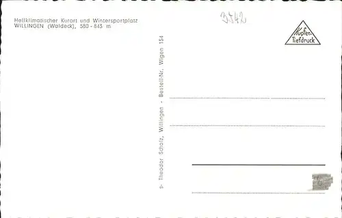 Willingen Sauerland Kurort Wintersportplatz / Willingen (Upland) /Waldeck-Frankenberg LKR