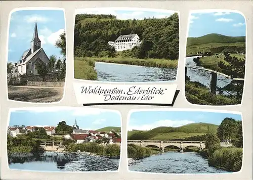 Dodenau Waldpension Ederblick Bruecke Kat. Battenberg (Eder)