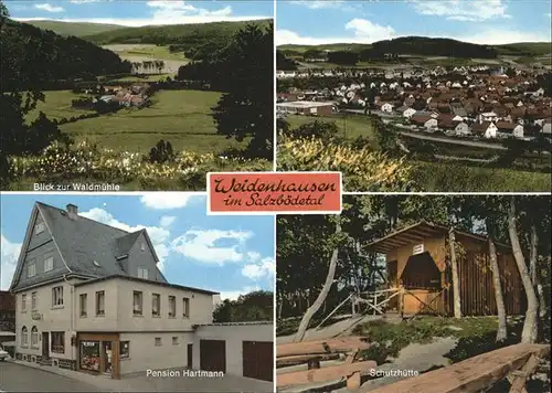 Weidenhausen Gladenbach Schutzhuette Pension Hartmann Waldmuehle Kat. Gladenbach