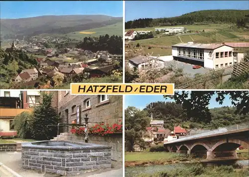 Hatzfeld Eder Bruecke Brunnen Kat. Hatzfeld (Eder)