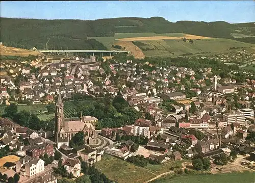 Letmathe Flugaufnahme Kirche Bruecke Kat. Iserlohn