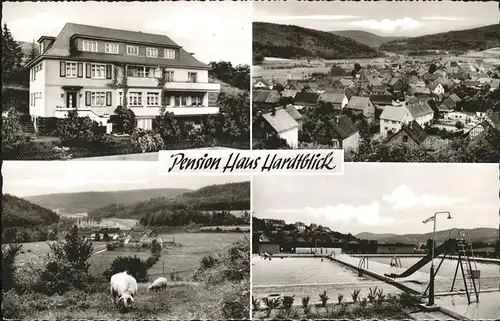 Weidenhausen Gladenbach Pension Haus Hardtblick Freibad Kat. Gladenbach