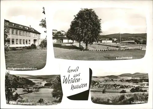 Weidenhausen Gladenbach Schwimmbad Dorfgemeinschaftshaus  Kat. Gladenbach