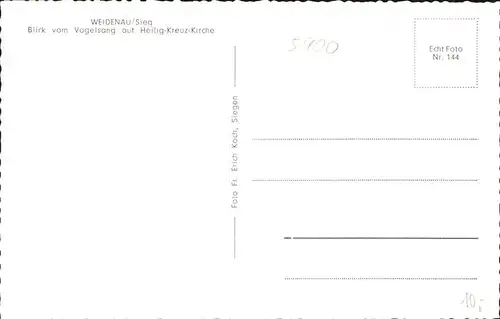 Weidenau Sieg Vogelsang Heilig Kreuz Kirche Kat. Siegen