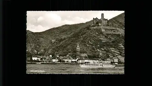 Wellmich Rhein Schiff Kat. Sankt Goarshausen