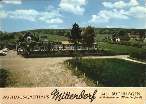 Buchhagen Gasthaus Mittendorf Kat. Bodenwerder