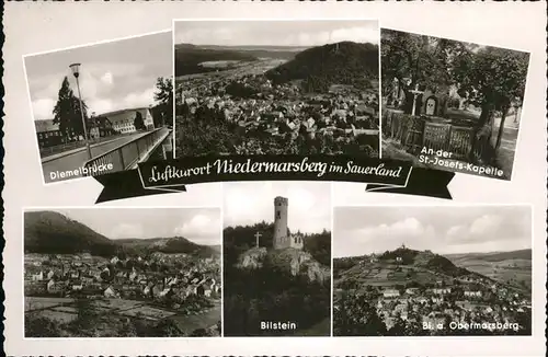 Niedermarsberg St. Josefs Kapelle Bilstein Diemelbruecke Kat. Marsberg