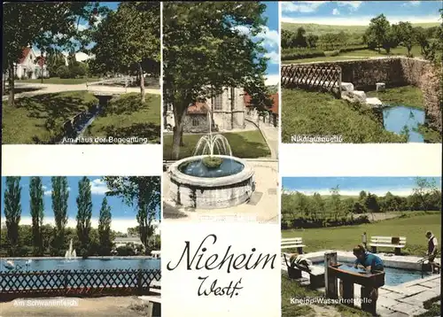 Nieheim Kneipp Wassertretstelle Nikolausquelle Begegnung Haus Kat. Nieheim