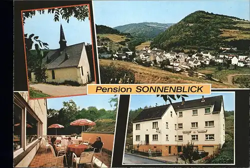 Acht Pension Sonnenblick Kirche Terasse Kat. Acht