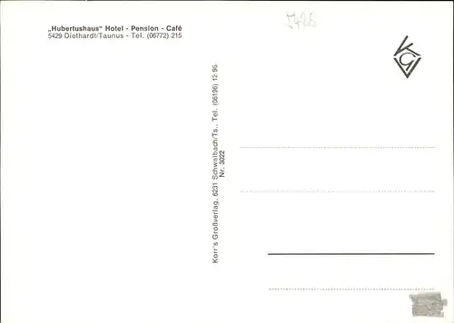 Diethardt Hubertushaus Hotel Pension Kat. Diethardt