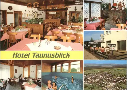 Holzhausen Haide Hotel Taunusblick Flugaufnahme Schwimmbad Kat. Holzhausen an der Haide